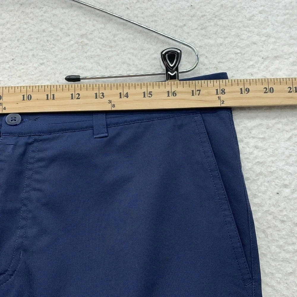Nike Golf Shorts Mens 37x11 (Tag 34) Standard Fit Chino‎ Wicking Blue Colorblock